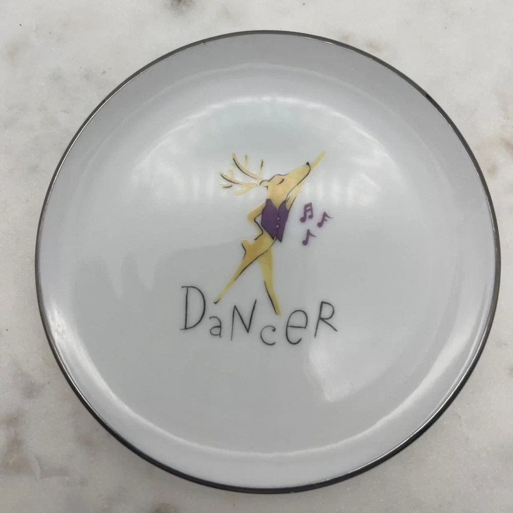 Pottery‎ Barn Reindeer Coaster Dancer 4 Inch Japan